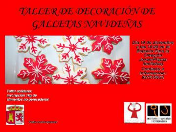 TALLERES SOLIDARIOS "DECORACIÓN DE GALLETAS NAVIDEÑAS" Y "TALLER DE INICIACIÓN AL FONDANT"