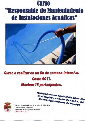 CURSO "RESPONSABLE DE MANTENIMIENTO DE INSTALACIONES ACUÁTICAS"