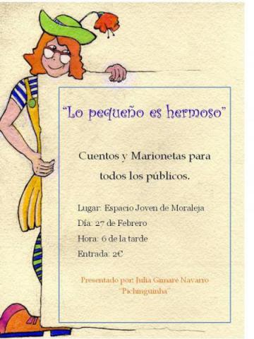 "LO PEQUEÑO ES HERMOSO" CUENTOS Y MARIONETAS PARA TODOS
