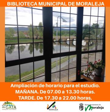 AMPLIACION DE HORARIO BIBLIOTECA MUNICIPAL COMO ESPACIO DE ESTUDIO
