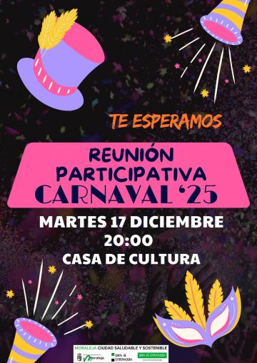 REUNIÓN PARTICIPATIVA CARNAVAL 2025 CAMBIO DE FECHA