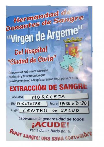 HERMAMDAD DE DONANTES DE SANGRE "VIRGEN DE ARGEME" DEL HOSPITAL DE CORIA