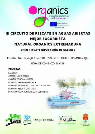 III CIRCUITO DE RESCATE EN AGUAS ABIERTAS MEJOR SOCORRISTA NATURAL ORGANICS EXTREMADURA
