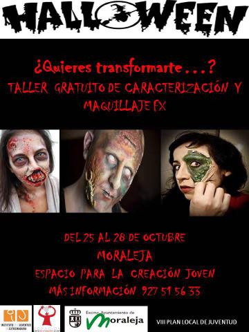 TALLER CARACTERIZACIÓN Y MAQUILLAJE FX.GRATUITO