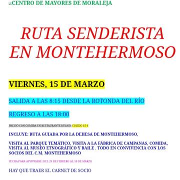 CENTRO DE MAYORES DE MORALEJA ,RUTA SENDERISTA EN MONTE HERMOSO