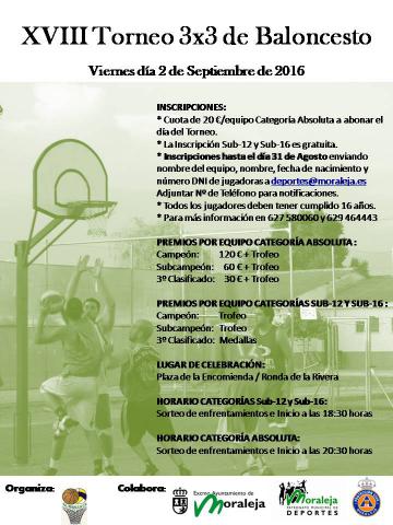 XVIII TORNEO 3X3 DE BALONCESTO